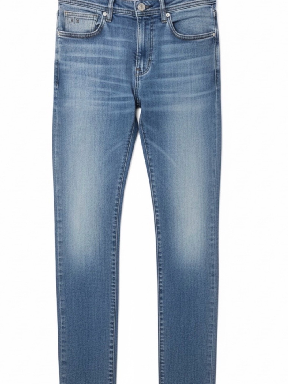Armani Exchange Men's Skinny Jeans in Faded Blue Wash